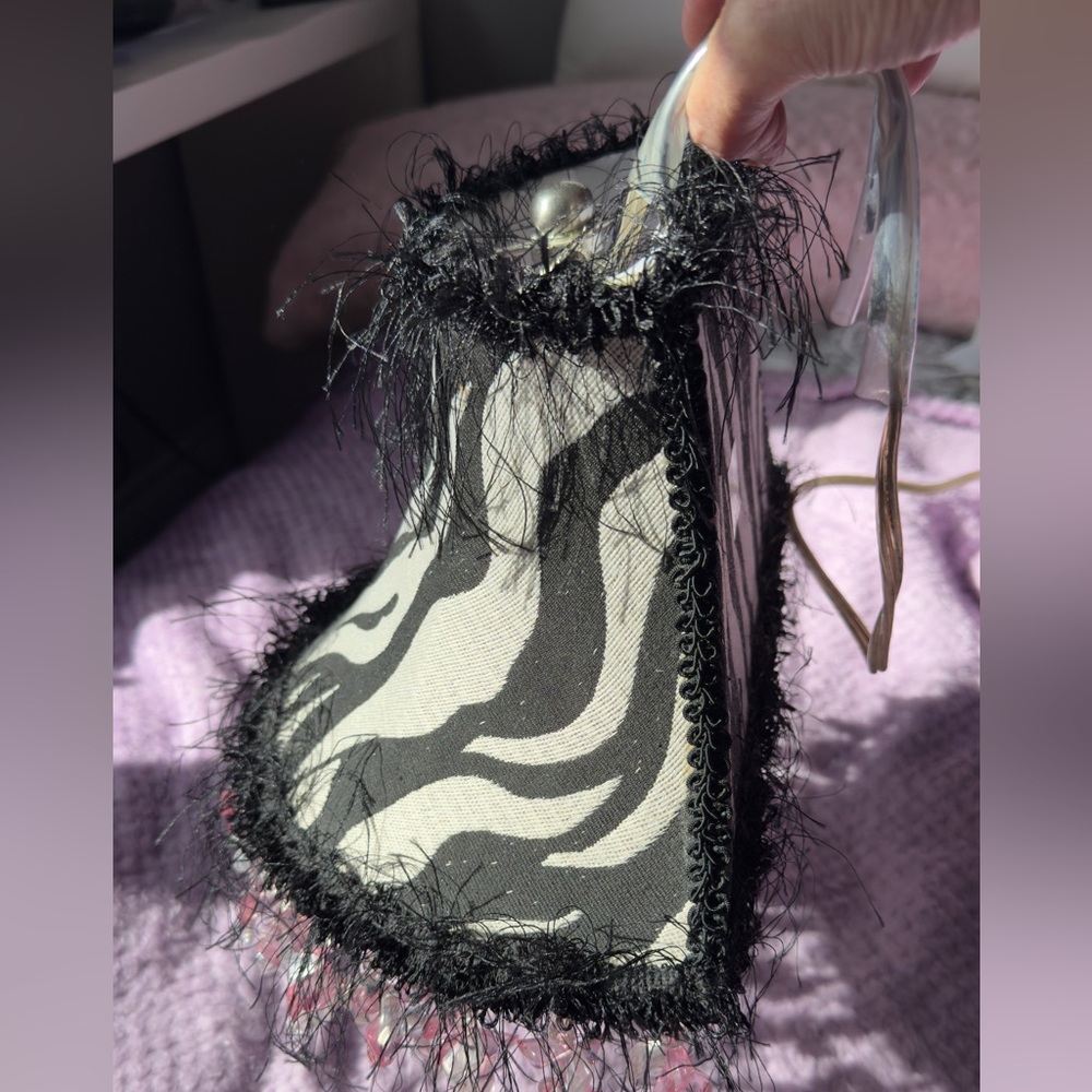 Bombay Kids - Zebra Print Lamp Shade with Pink Accents - Picture 2 of 10